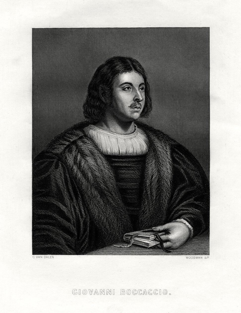 乔凡尼·博卡乔（Giovanni Boccaccio），意大利作家，诗人，十九世纪。 作者 伍德曼