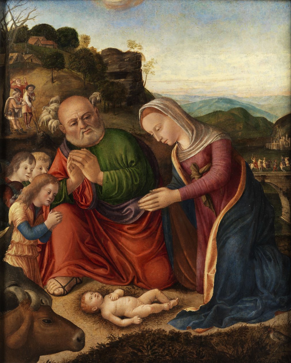 对孩子的崇拜 作者 乔凡尼·贝里尼（Giovanni Bellini）