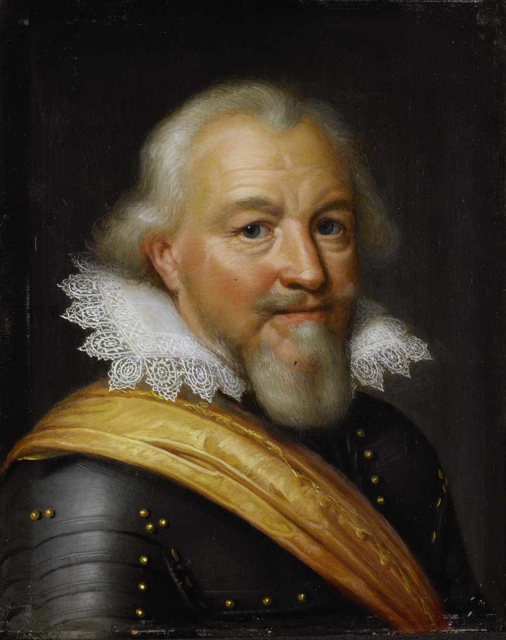约翰七世（1561-1623）的肖像，拿骚胜利的数量 作者 扬·安托尼斯（Jan Anthonisz）。范拉维斯汀