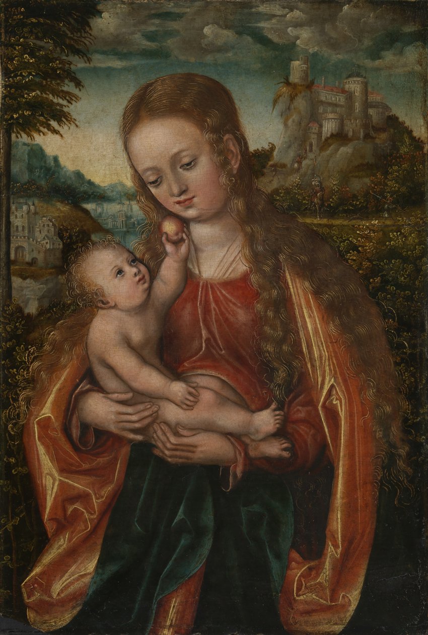 麦当娜和孩子 作者 卢卡斯·克拉纳赫（Lucas Cranach）讲习班