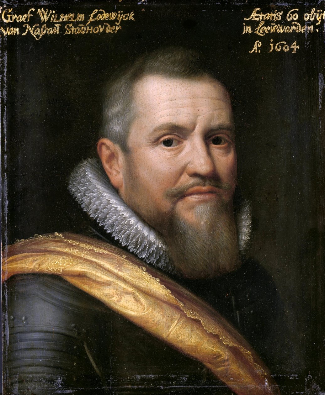 Willem Lodewijk（1560-1620）的肖像，拿骚的数量 作者 Michiel van Mierevelt的工作坊