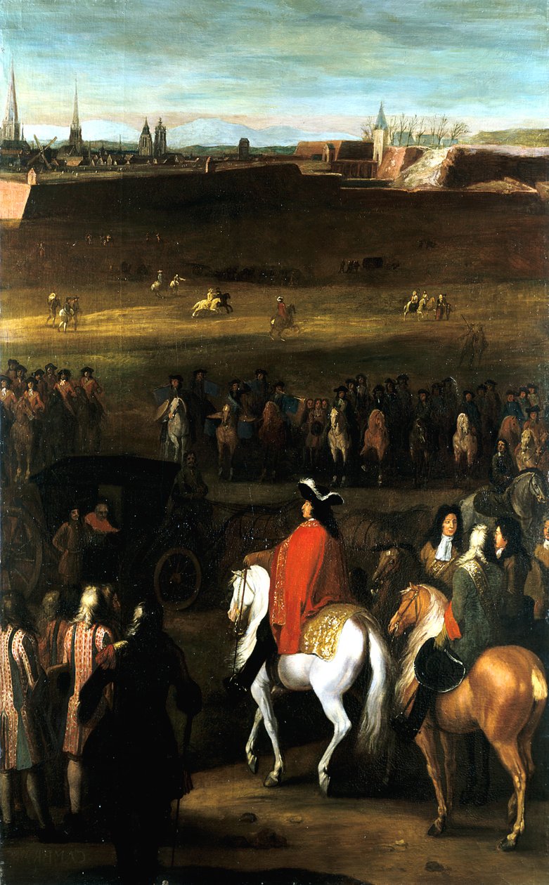 路易十四的伟大战役：康布雷城堡的缩小，1677年。 作者 亚当·弗朗斯·范·德·梅伦工作室