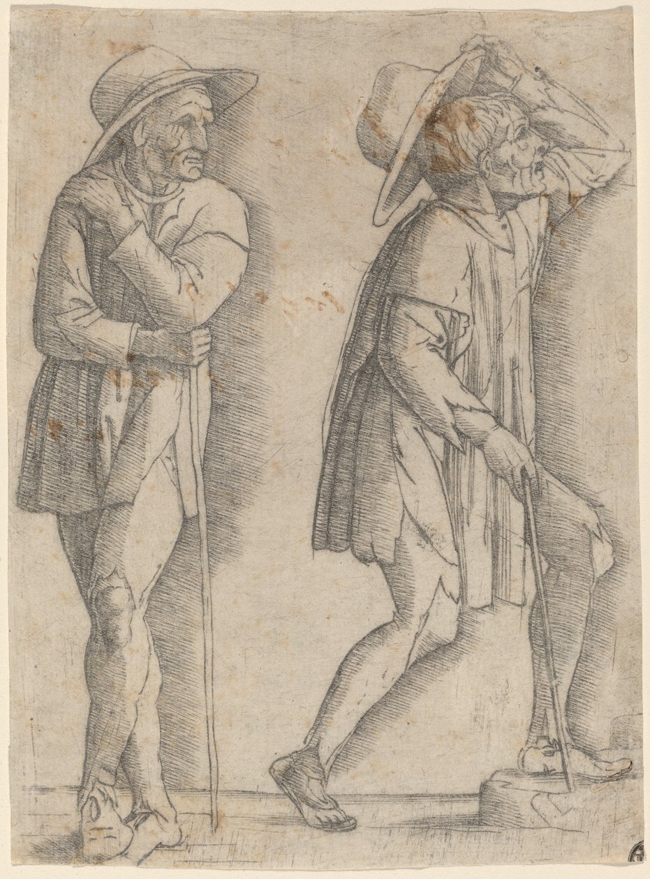两个农民 作者 Andrea Mantegna 工作室