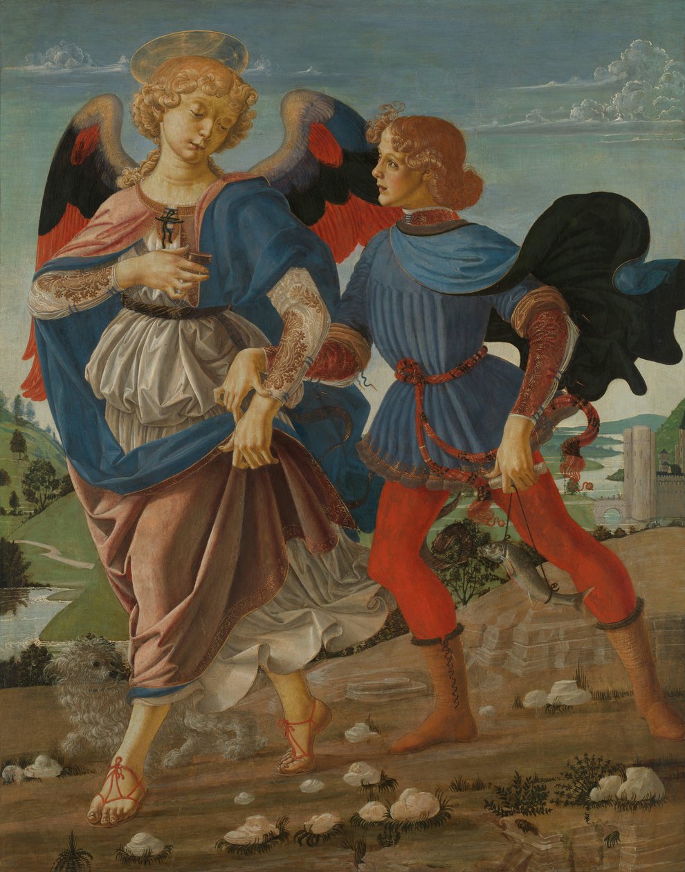 托比亚斯与天使 作者 Andrea del Verrocchio 工作室