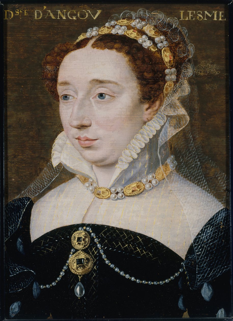 法语：昂古莱姆公爵夫人戴安娜-法兰西肖像（1538-1619 年），亨利二世的女儿 昂古莱姆公爵夫人戴安娜-法兰西肖像（1538-1619 年） 作者 弗朗索瓦·克鲁埃的工作室