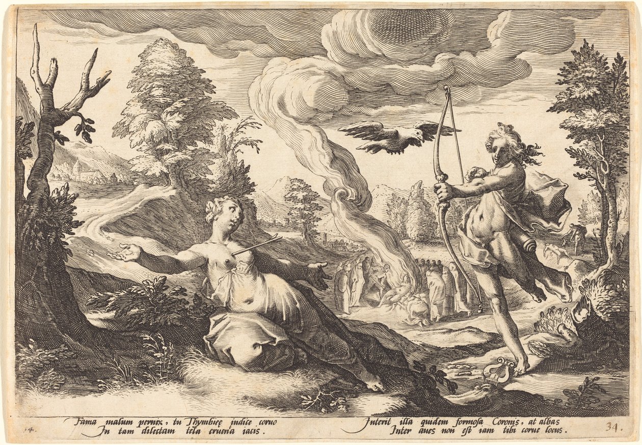 阿波罗杀戮科罗尼斯 作者 Hendrick Goltzius 工作室，Hendrick Goltzius 之后