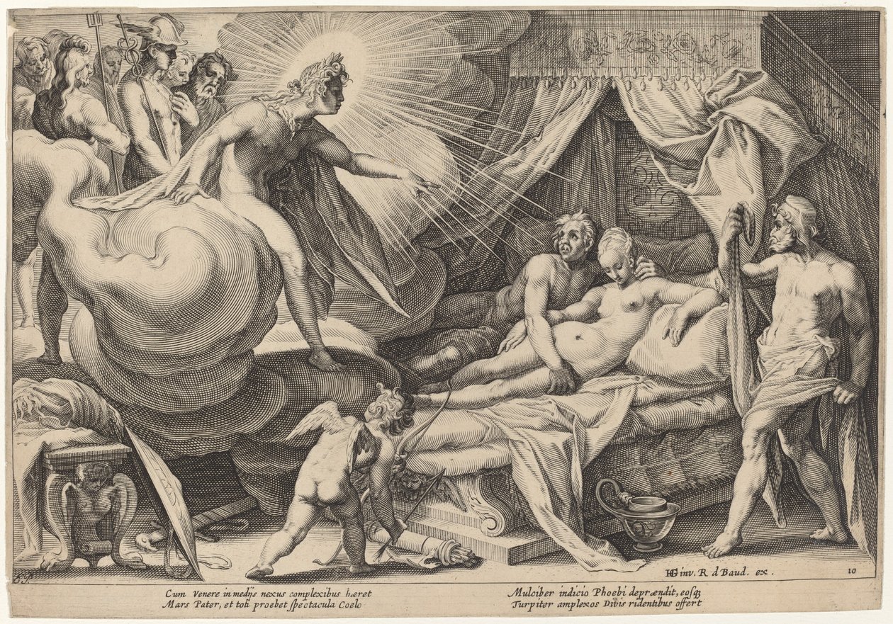 火星和金星的惊喜 作者 Hendrick Goltzius 工作室，Hendrick Goltzius 之后