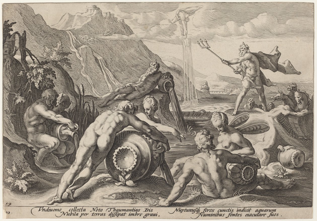 海王星计划毁灭人类 作者 Hendrick Goltzius 工作室，Hendrick Goltzius 之后
