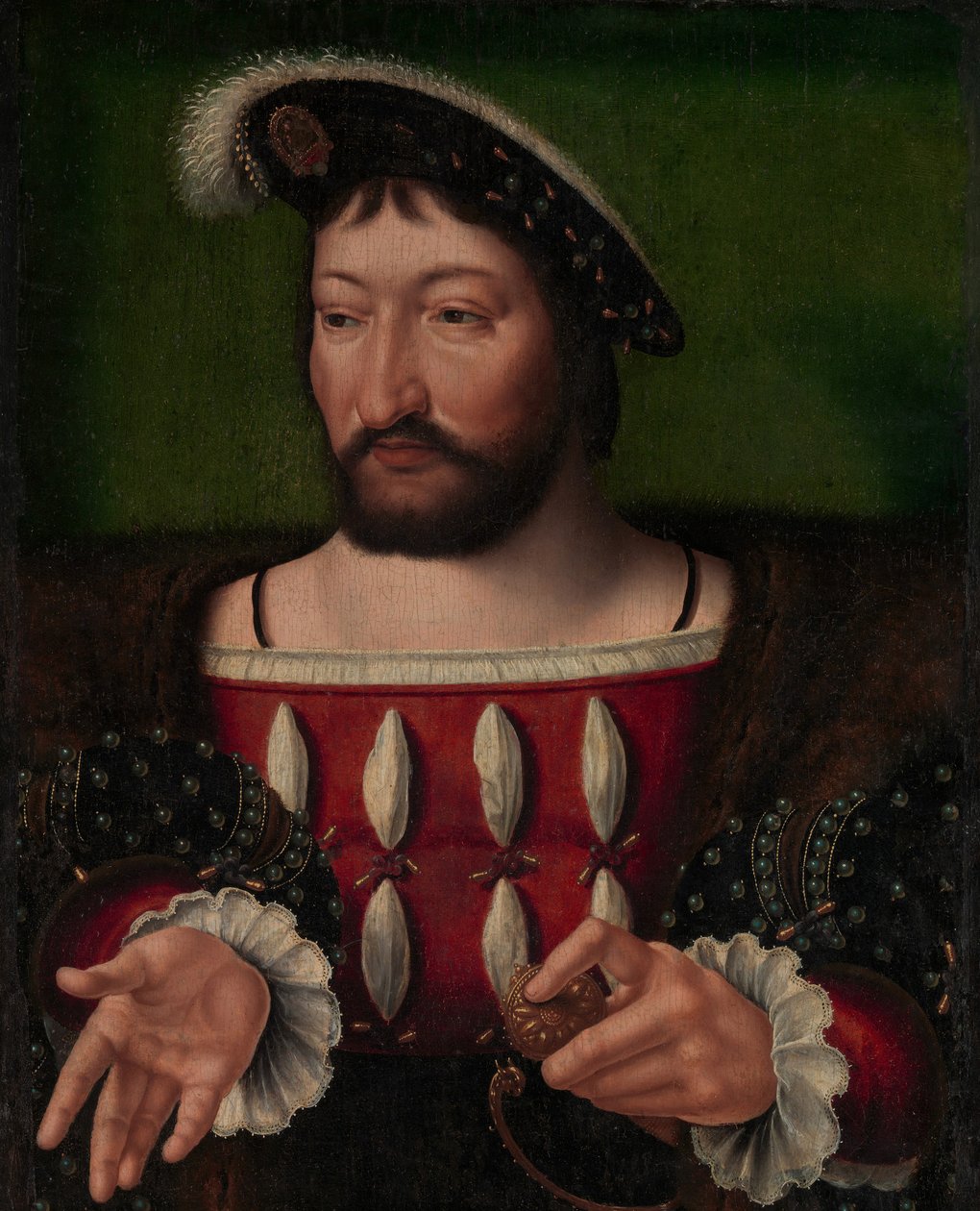 弗朗西斯一世1494-1547年，法国国王。 作者 Joos van Cleve 的工作室
