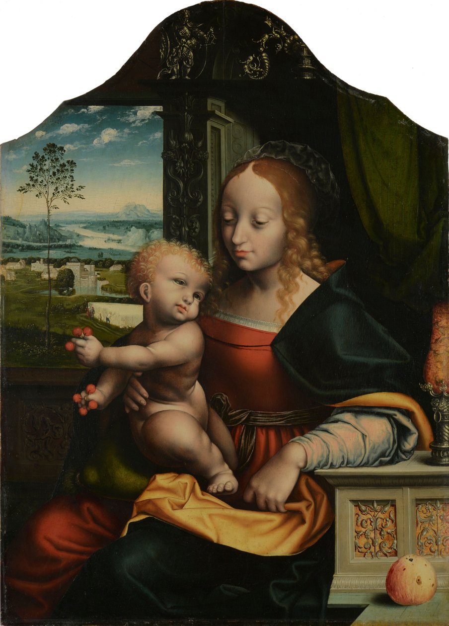 玛杜娜与孩子 作者 Joos van Cleve 的工作室