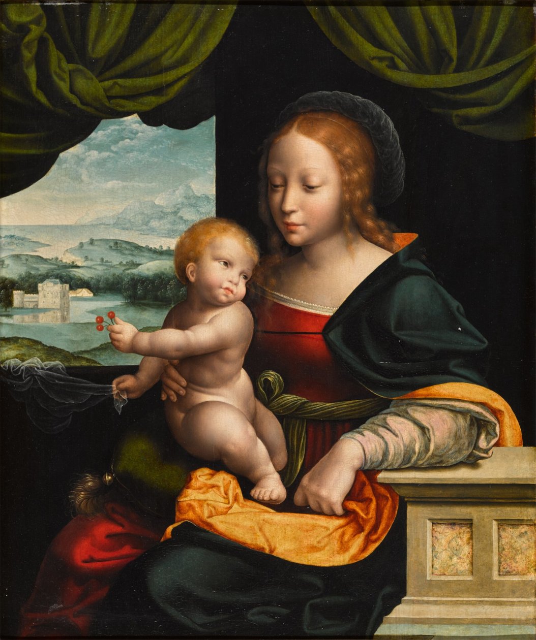 樱桃圣母 作者 Joos van Cleve 的工作室