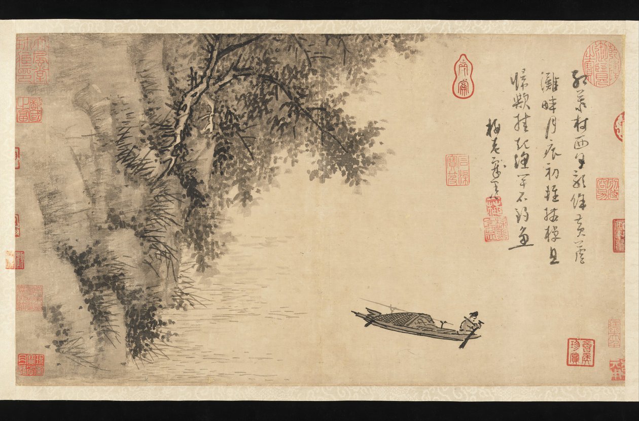 渔夫，约1350年。 作者 吴珍