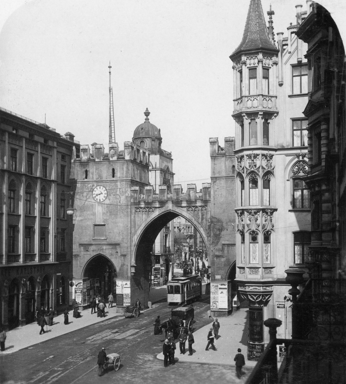 卡尔斯门（Karlstor Gate），德国慕尼黑，c1900年代。 作者 沃思和儿子