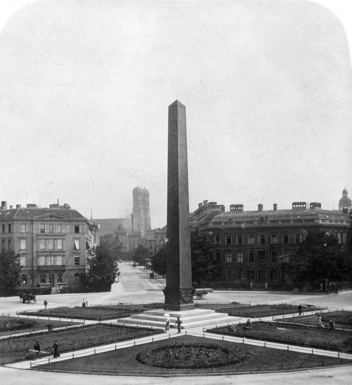 Karolinenplatz，德国慕尼黑，c1900年代。 作者 沃思和儿子