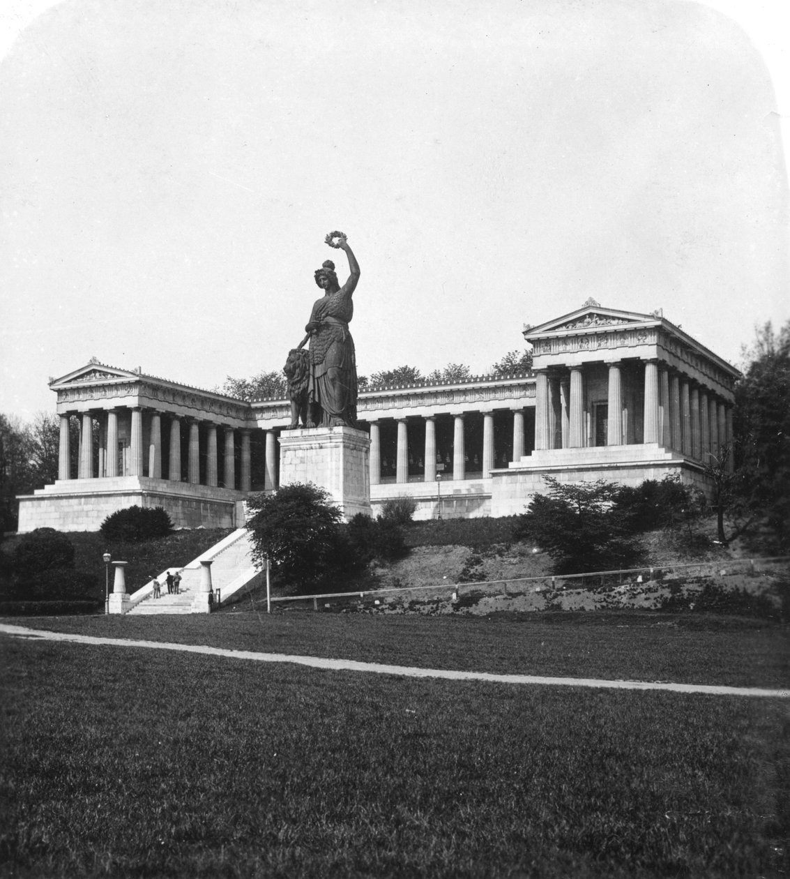 Ruhmeshalle和巴伐利亚雕像，德国慕尼黑，c1900年 作者 沃思和儿子