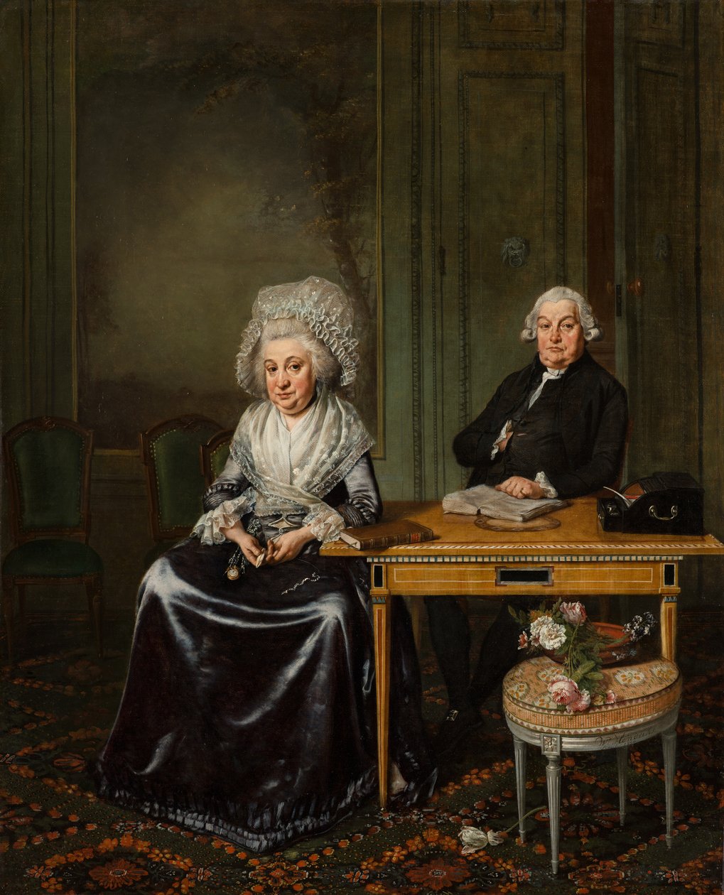 Jacob Feitama和他的妻子Elisabeth de Haan的肖像 作者 Wybrand Hendricks