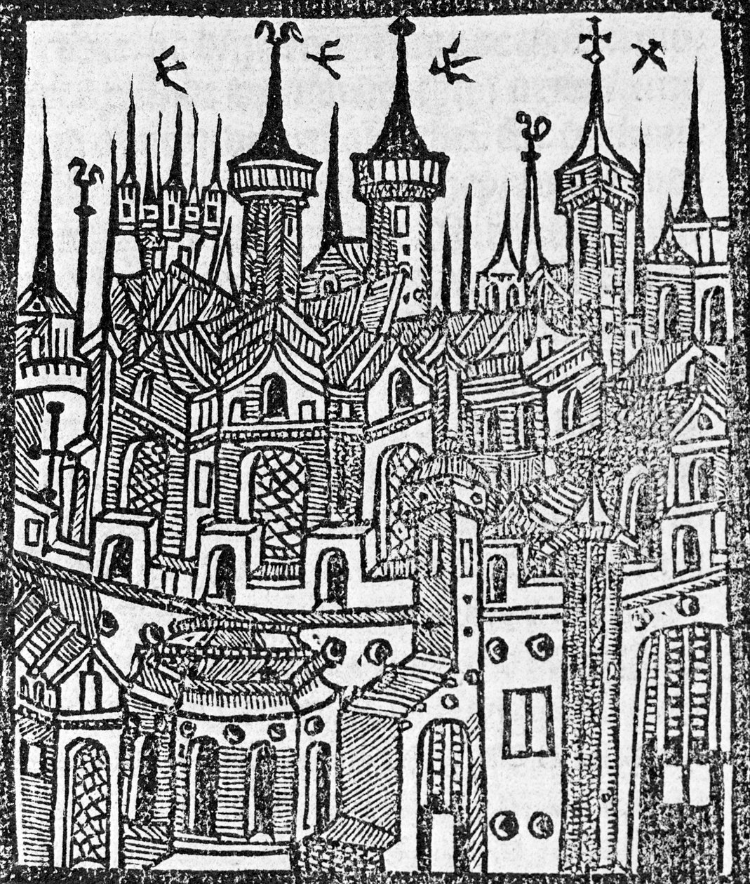 来自《英格伦德纪事》的木刻，1497年 作者 温金·德·沃