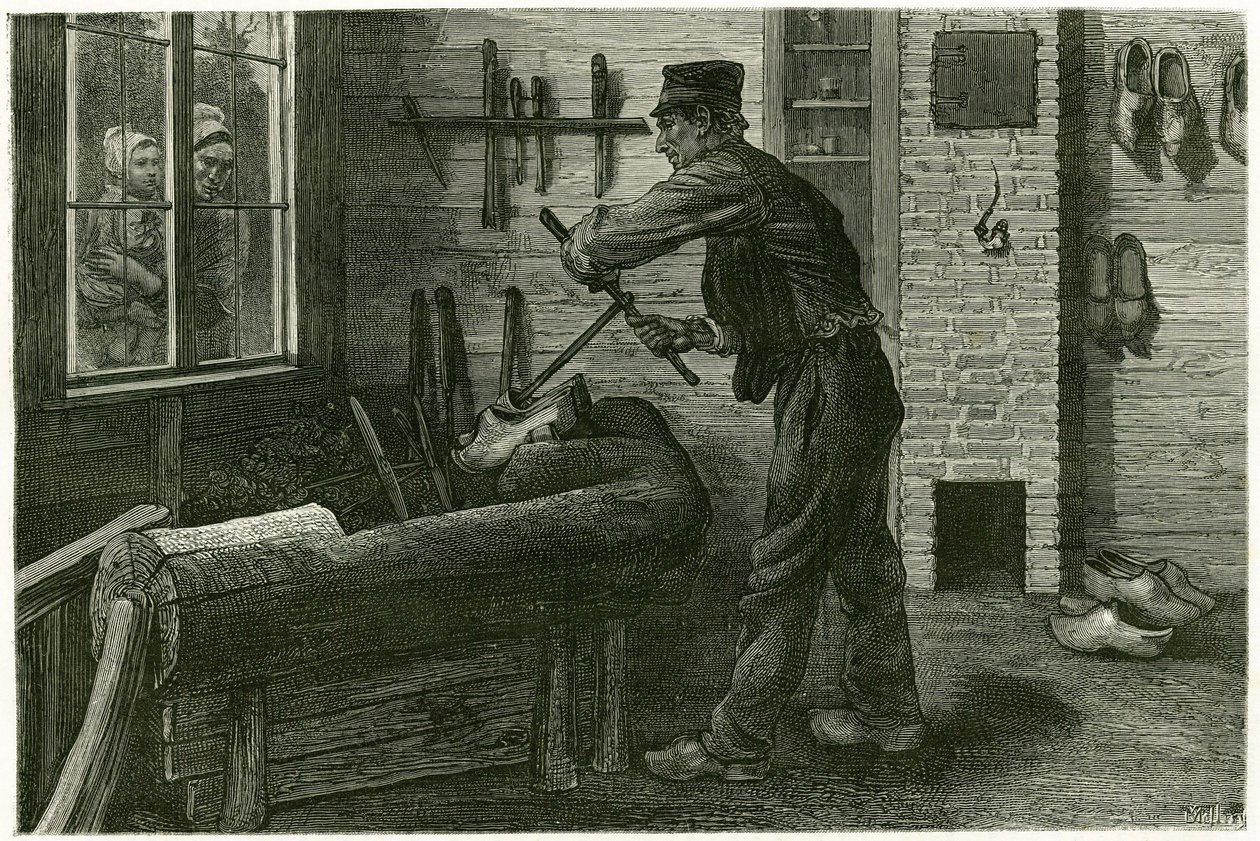 Terneuzen 的破坏者，已经建立，扩大和挖掘木材，通过填塞。 1888 年，X.Mellery 雕刻自然，以说明故事“比利时”，由艺术评论家和作家 Camille Lemonnier（1844-1913 年）创作。 发表于 作者 泽维尔·梅勒里