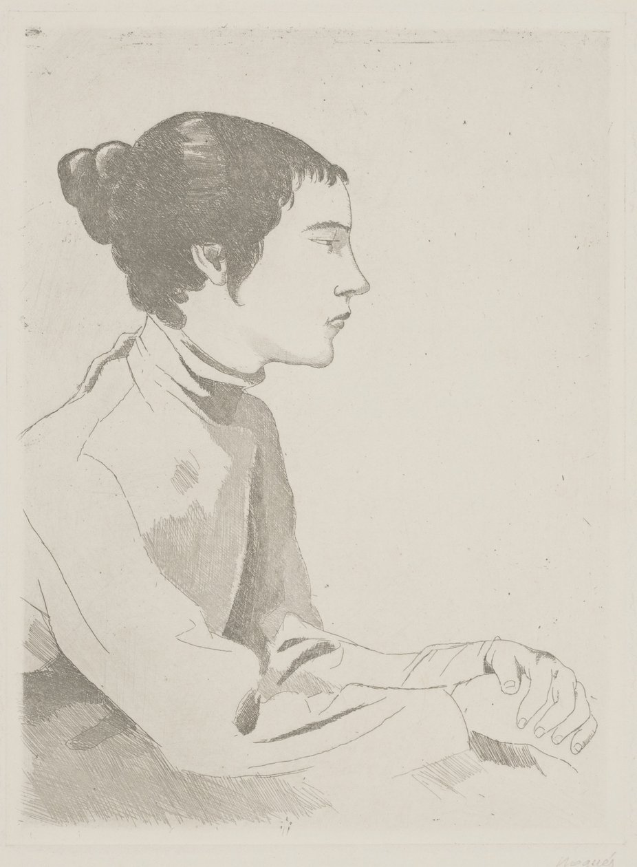 女人的画像（蚀刻） 作者 Xavier Nogues