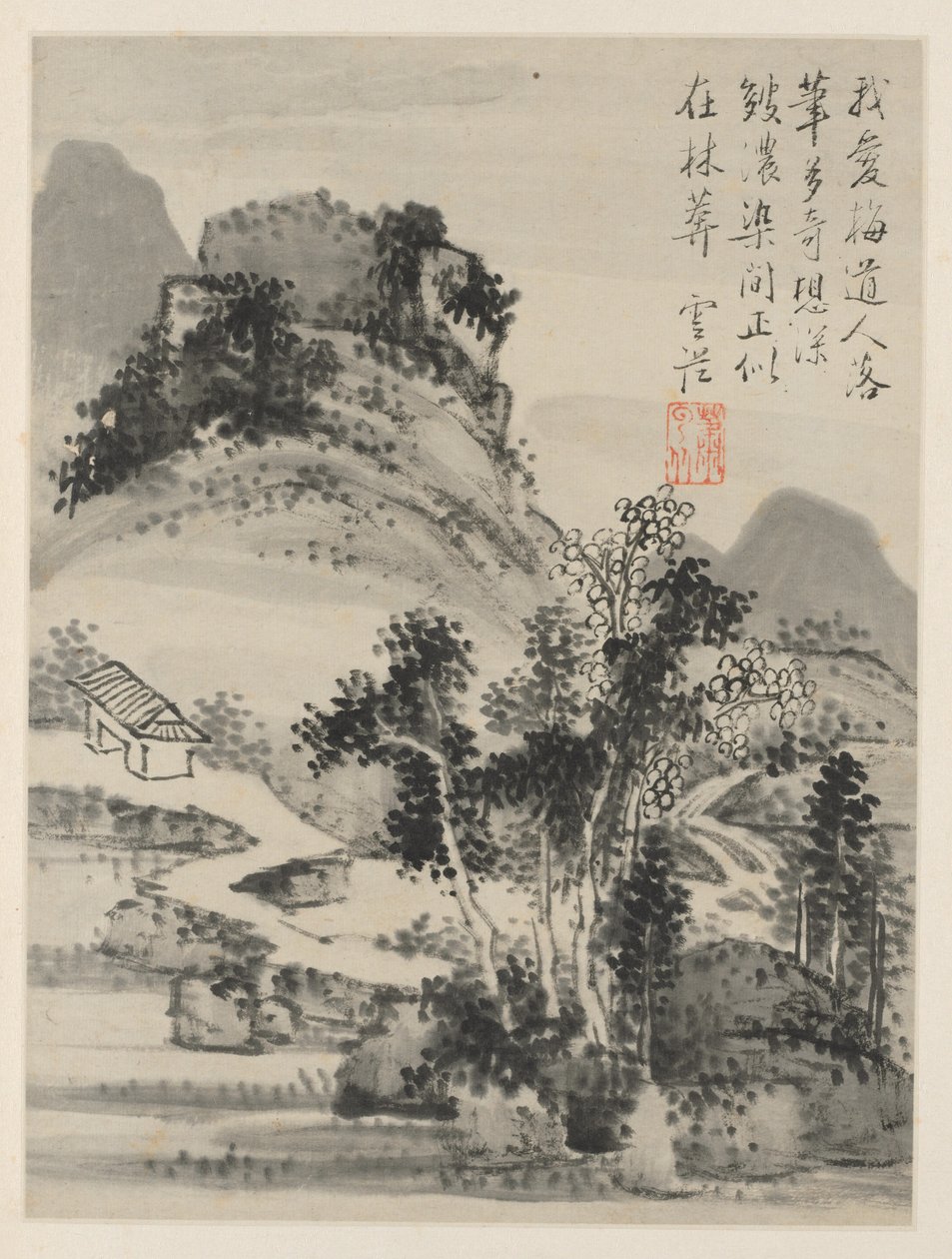专辑《季节性风景》，叶子D，先前的叶子2，1668年。 作者 萧云从