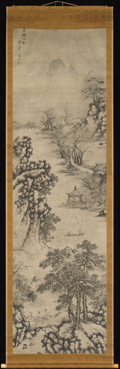 四季风景图》，日期为1560年。 作者 谢世臣