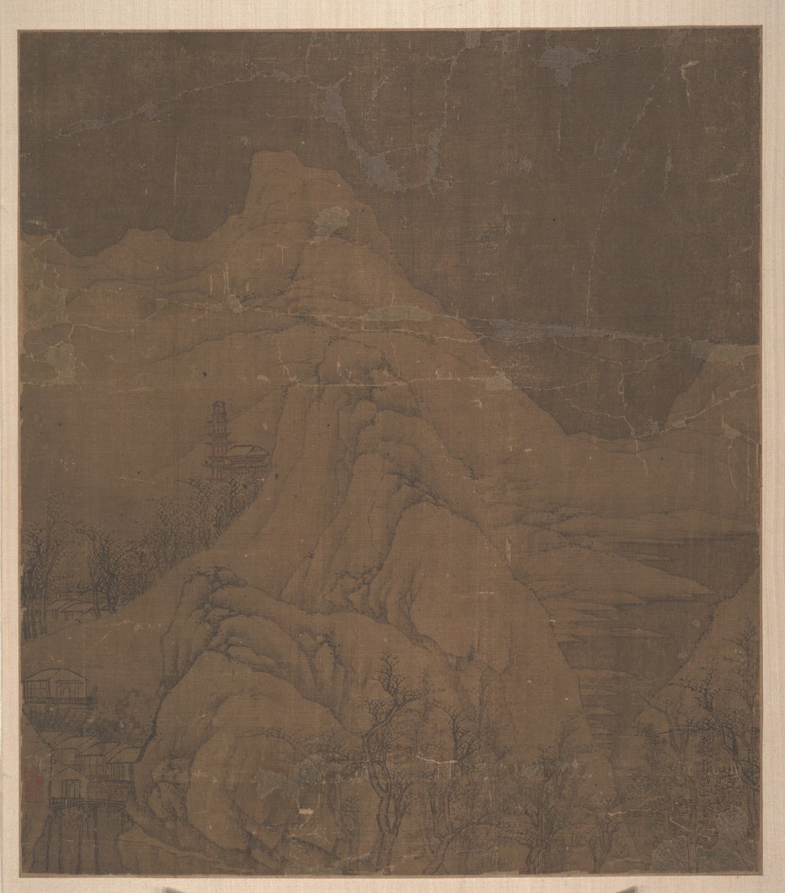 白雪覆盖的山脉，约1000年。 作者 徐道宁