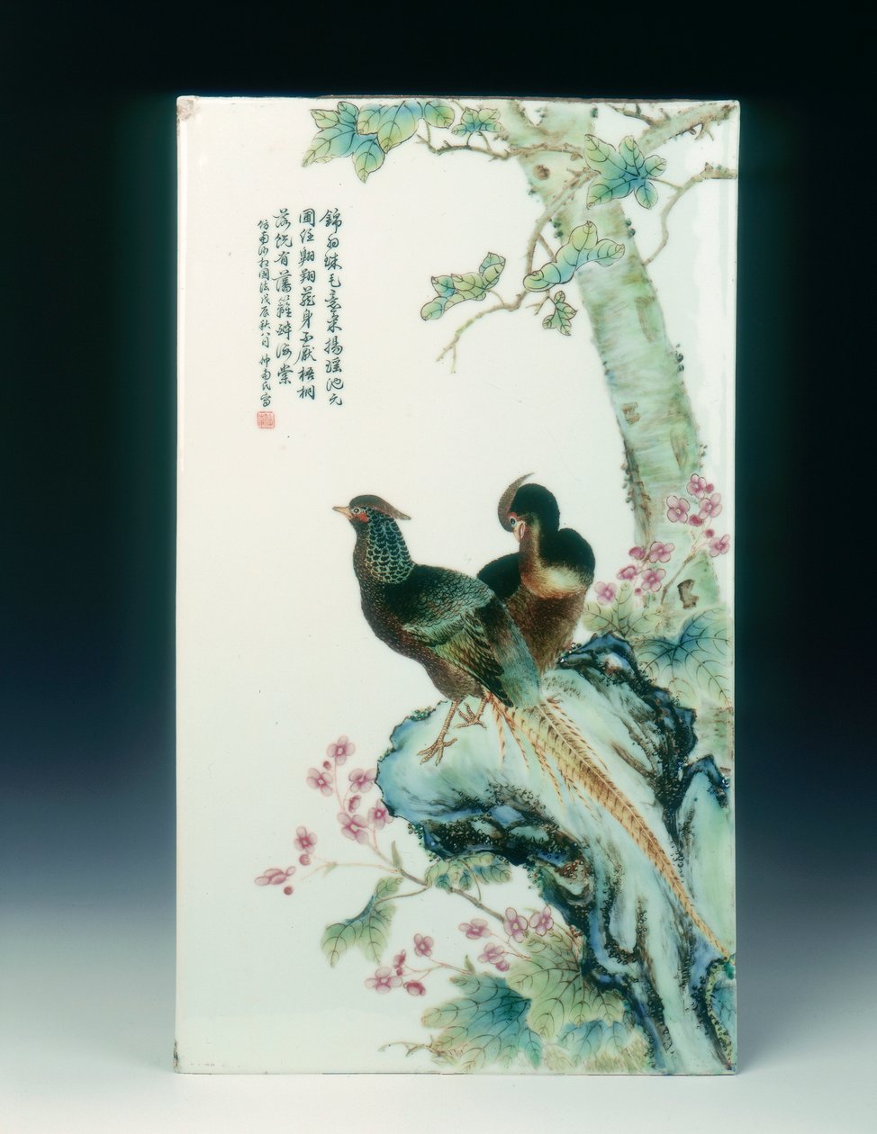 瓷器上的雉鸡牌，中国 作者 许仲南