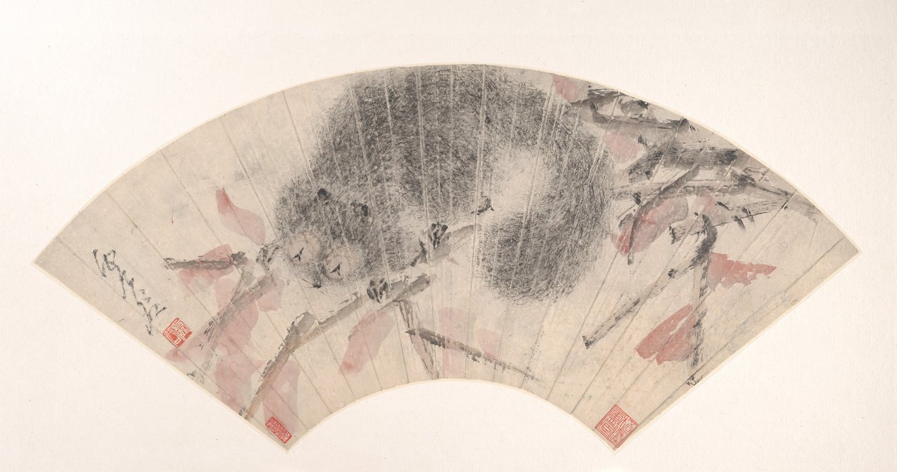 秋天树枝上的松鼠，约1880年代。 作者 徐ugu