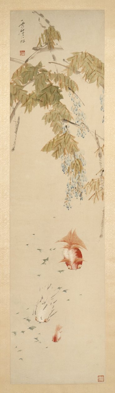 紫藤和金魚圖 作者 徐ugu