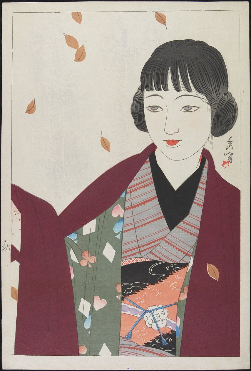 1936年秋，彩色木版画 作者 山川修穗