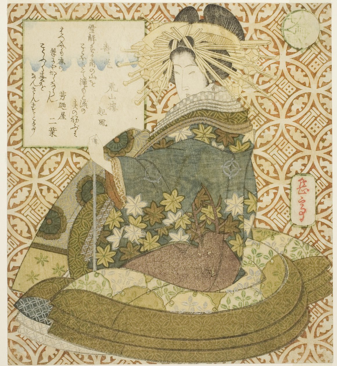 朱罗神，选自 "七福神模仿秀（Mitate shichifukujin）"系列 作者 矢岛学亭