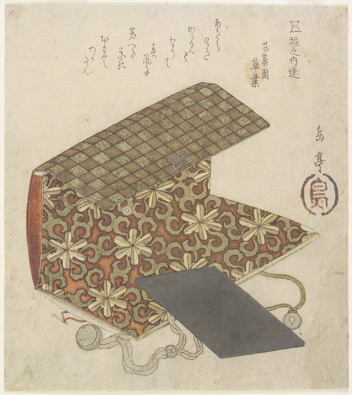 霓虹内环的图案文件夹，19世纪中期 作者 矢岛学亭
