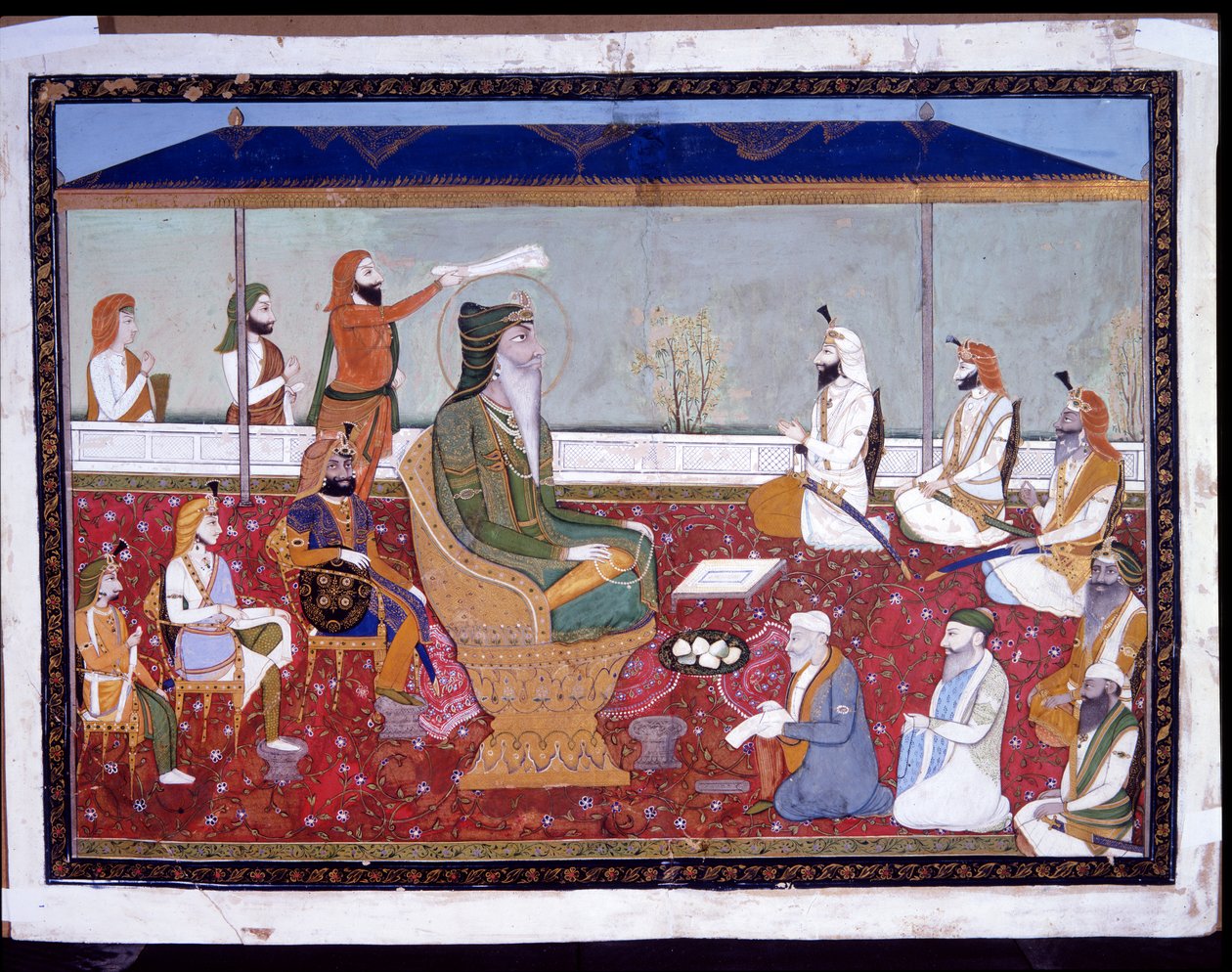 兰吉特·辛格（Ranjit Singh）约于1830年登上黄金宝座 作者 Yechu Mussavir