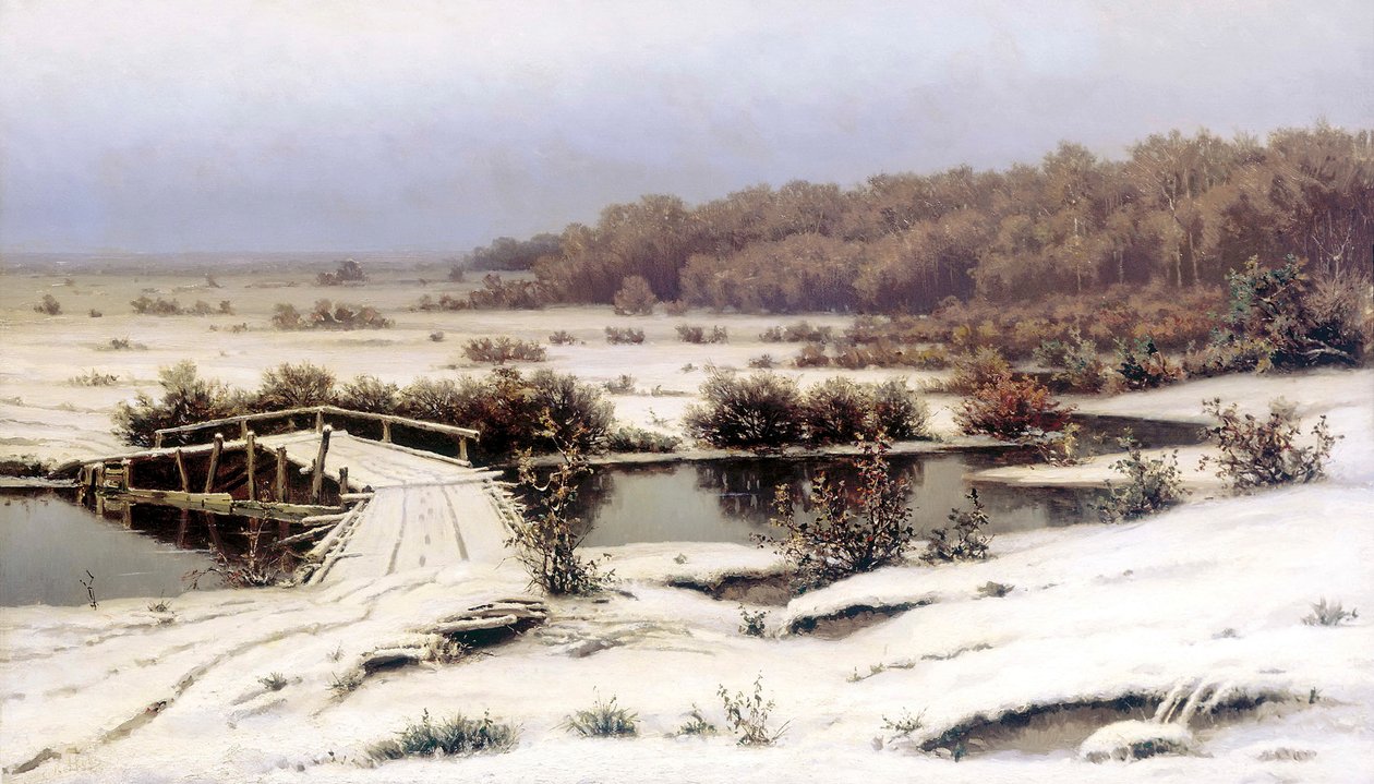 1883年的《初雪》。 作者 叶菲姆·叶菲莫维奇·沃尔科夫
