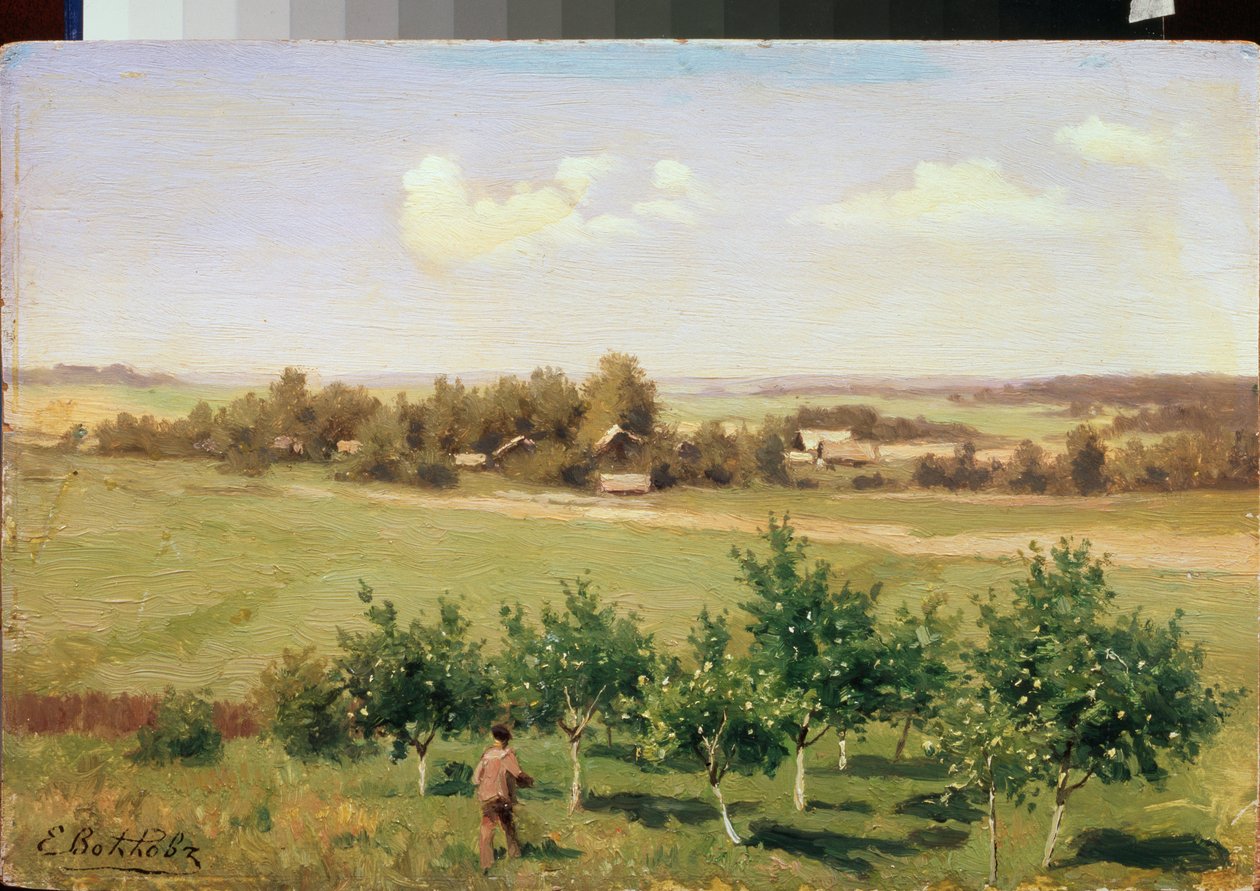 夏日 - 叶菲姆·叶菲莫维奇·沃尔科夫 (1844-1920) 的绘画，布面油画，俄罗斯艺术 作者 叶菲姆·叶菲莫维奇·沃尔科夫