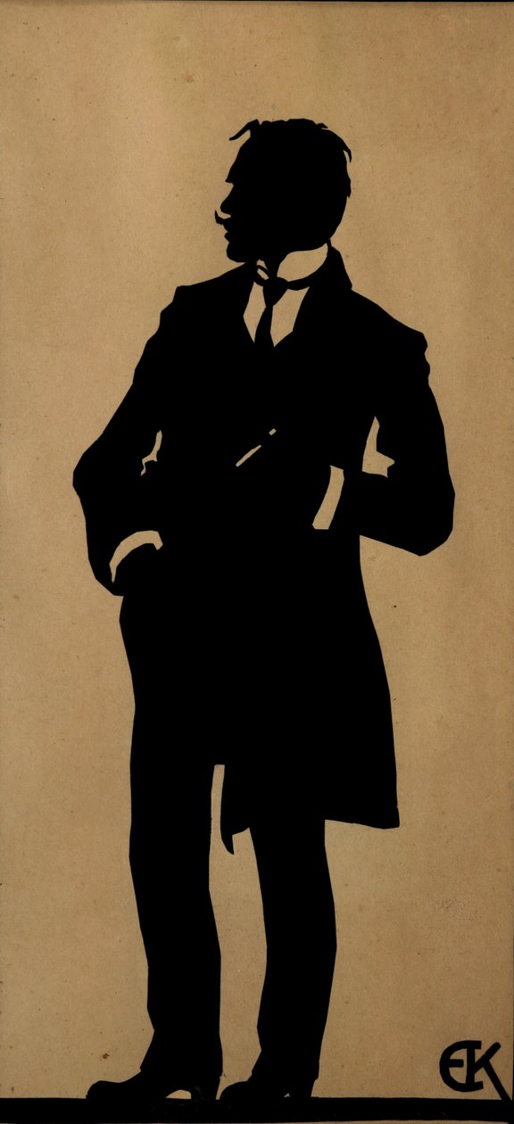 诗人Jurgis Baltrusaitis 1873-1944的肖像，1910年代。 作者 叶利萨维塔·谢尔盖耶夫娜·克鲁格里科娃