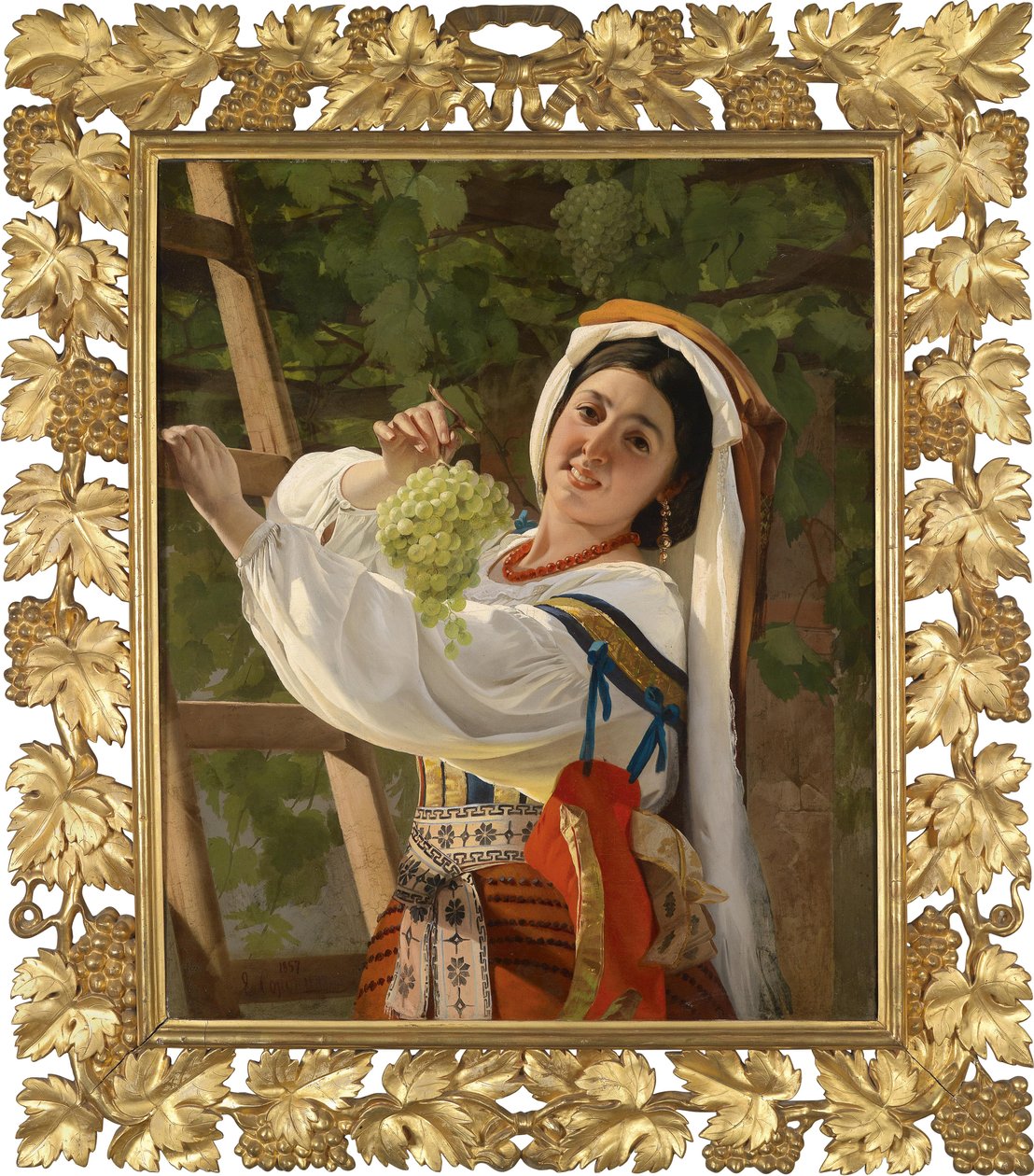 1857年，穿着意大利南部服饰的大笑女孩 作者 耶夫格拉夫（Yevgraf Semyonovich Sorokin）