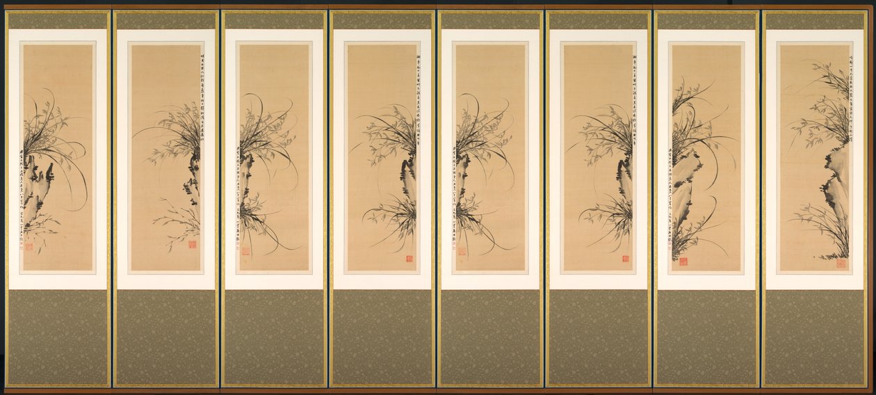 兰花和岩石，1897-98。 作者 易河英