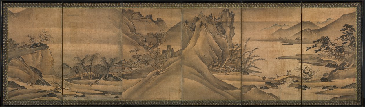 四季风景 作者 Yi Sumun（韩国人，公元前 1404 年）