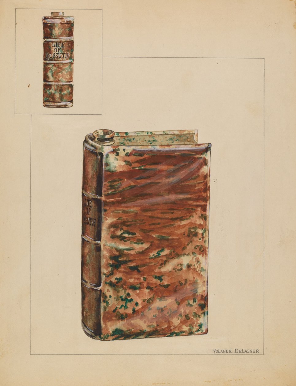 书瓶，约1937年。 作者 约兰德·德拉瑟
