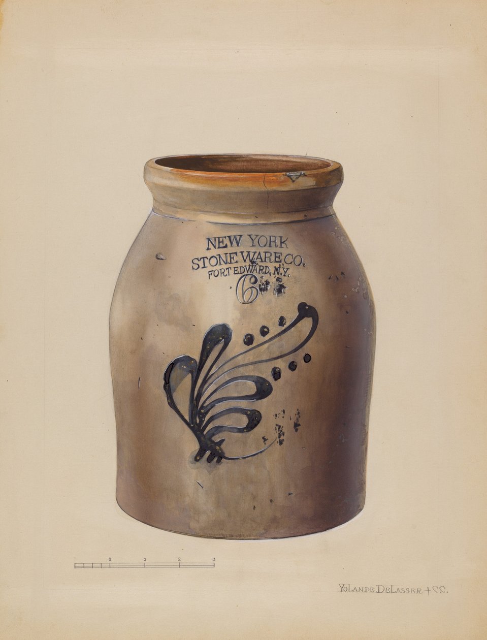 罐子，约1936年。 作者 约兰德·德拉瑟