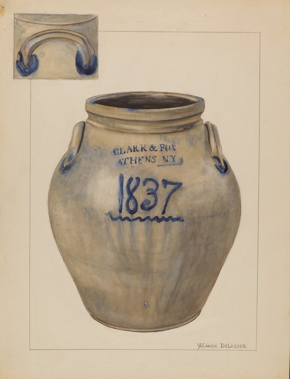 罐子，约1936年。 作者 约兰德·德拉瑟