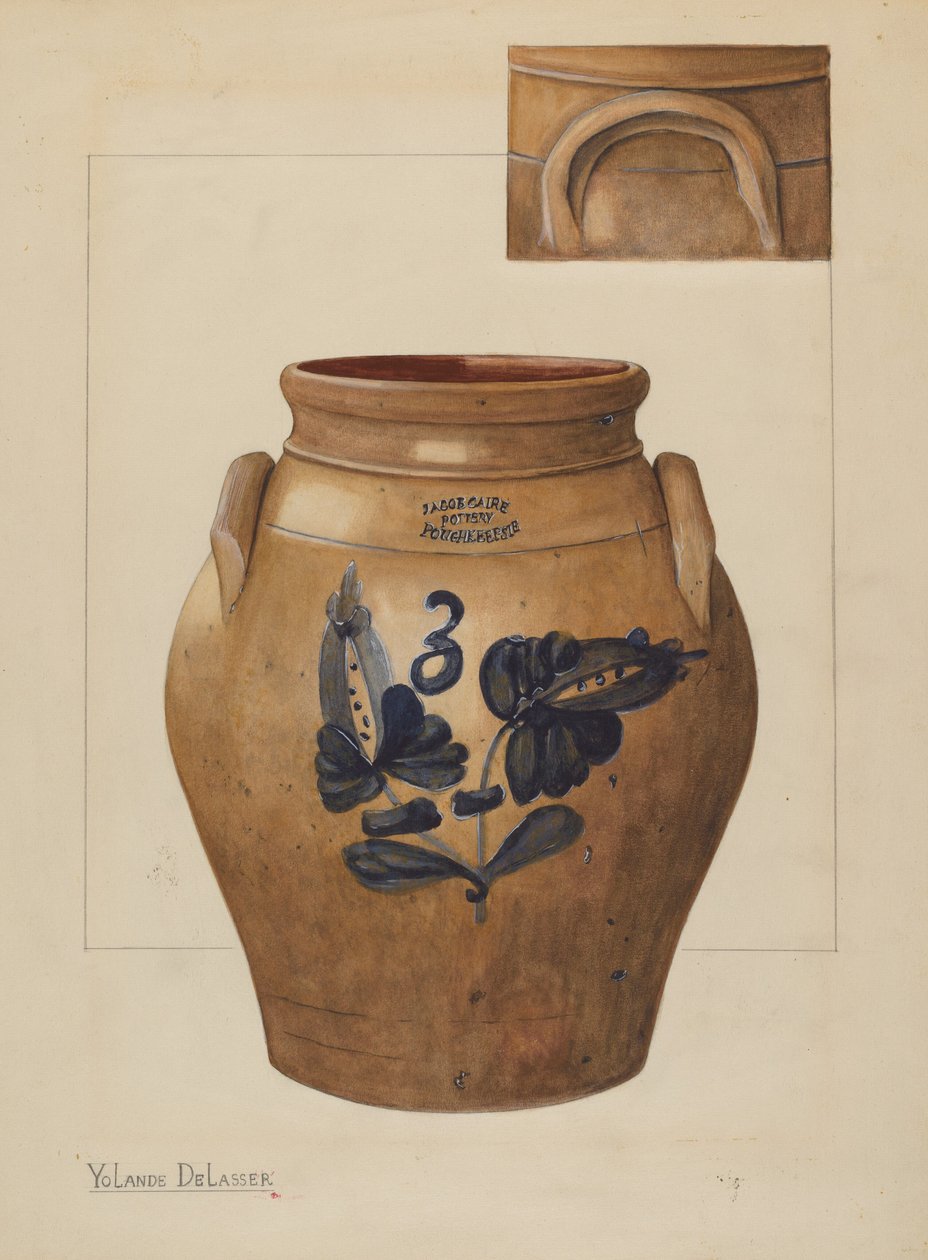 罐子，约1936年。 作者 约兰德·德拉瑟