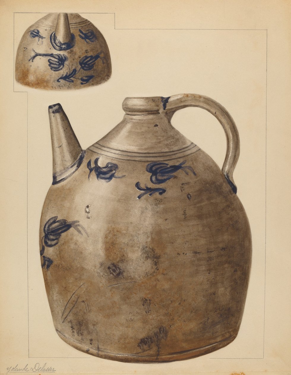 水壶，约1937年。 作者 约兰德·德拉瑟