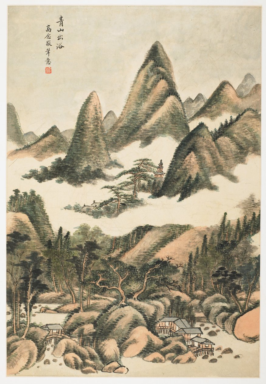沐浴后的绿山，选自12页专辑 作者 金永熙