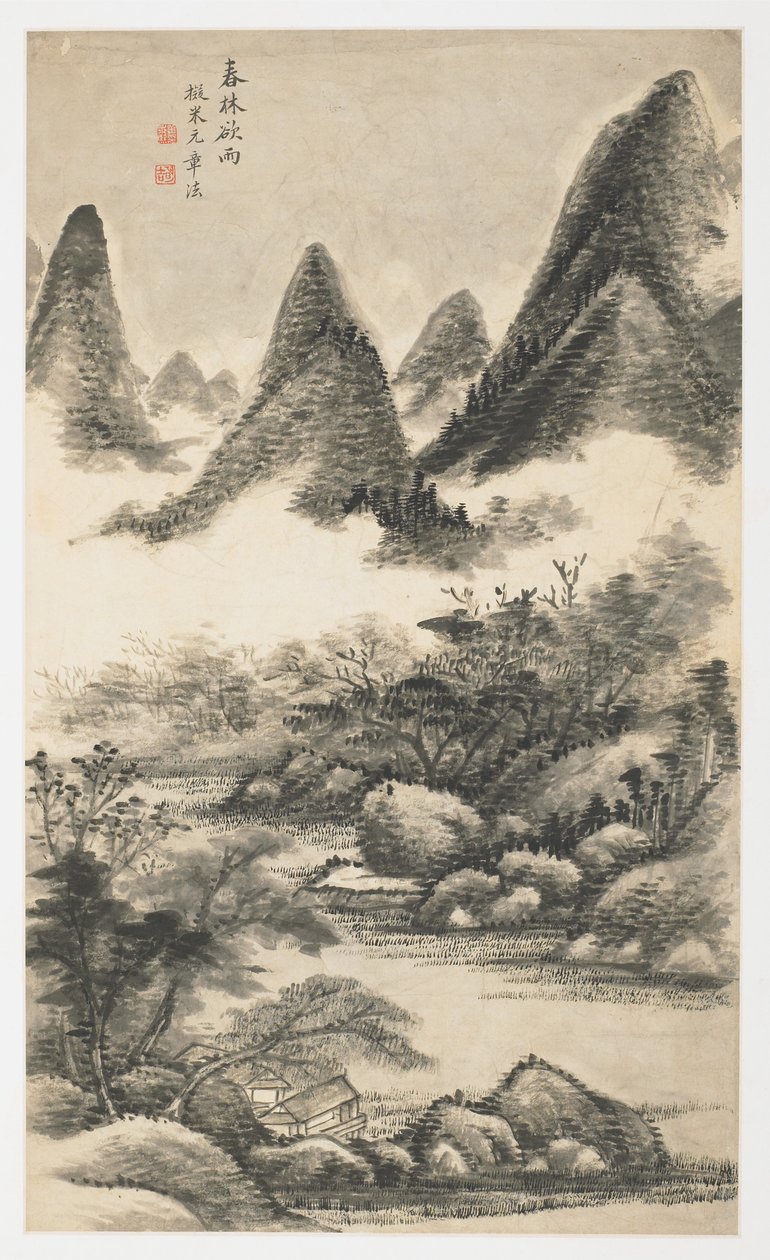 雨前春树丛，选自 12 片树叶的相册 作者 金永熙