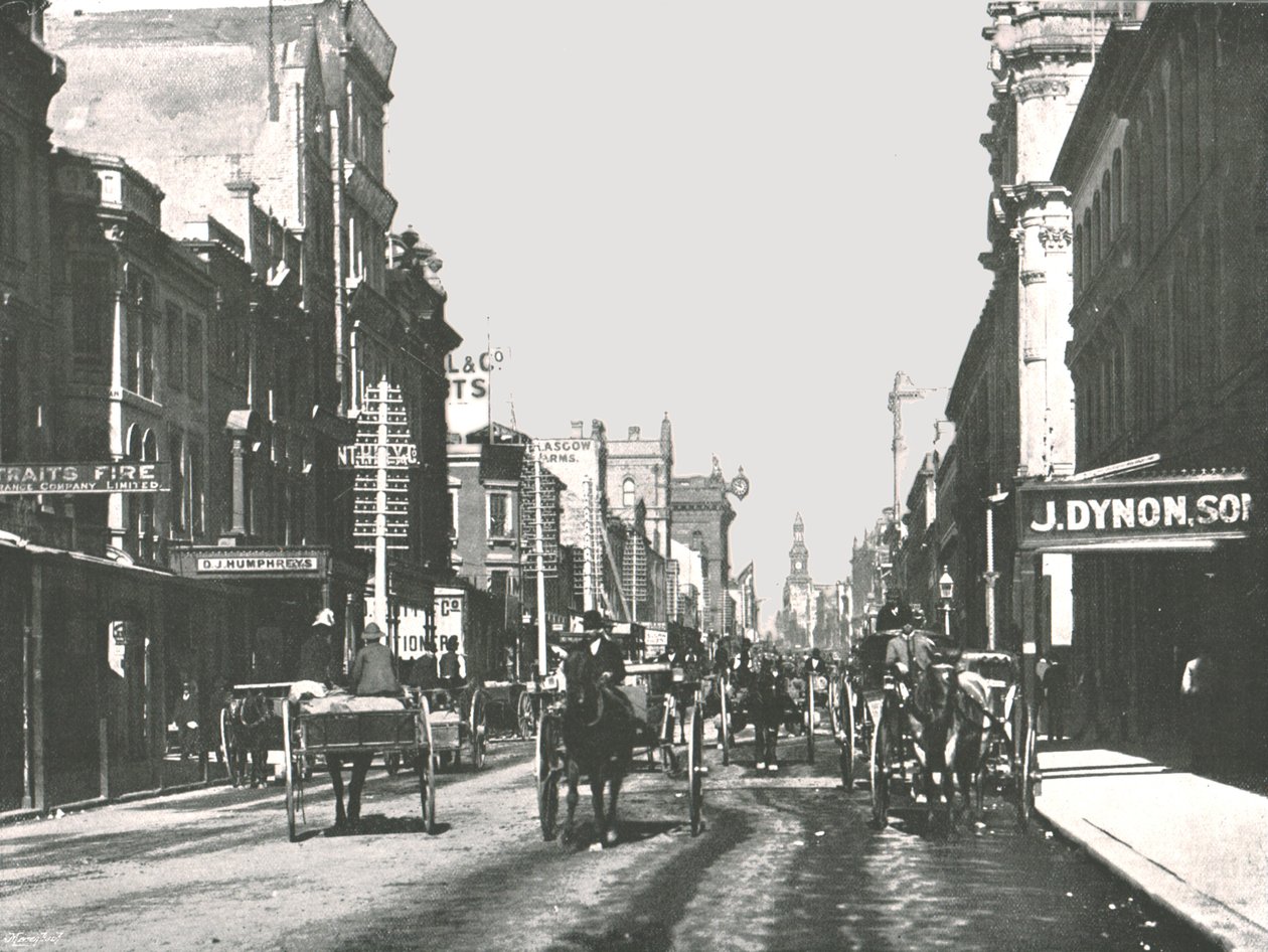 1895年，澳大利亚悉尼，乔治街。 作者 约克和儿子