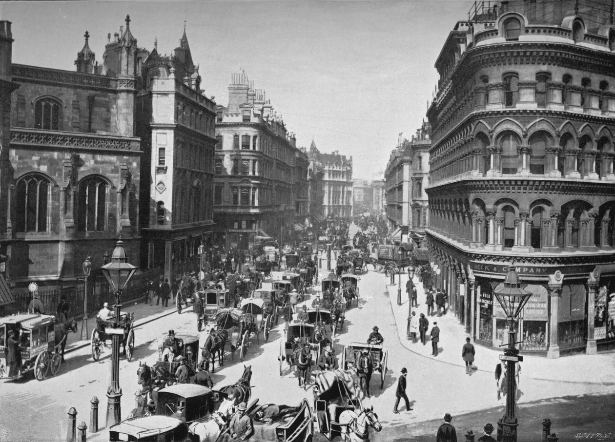 伦敦市维多利亚女王街（Queen Victoria Street），c1910 1911 作者 约克和儿子