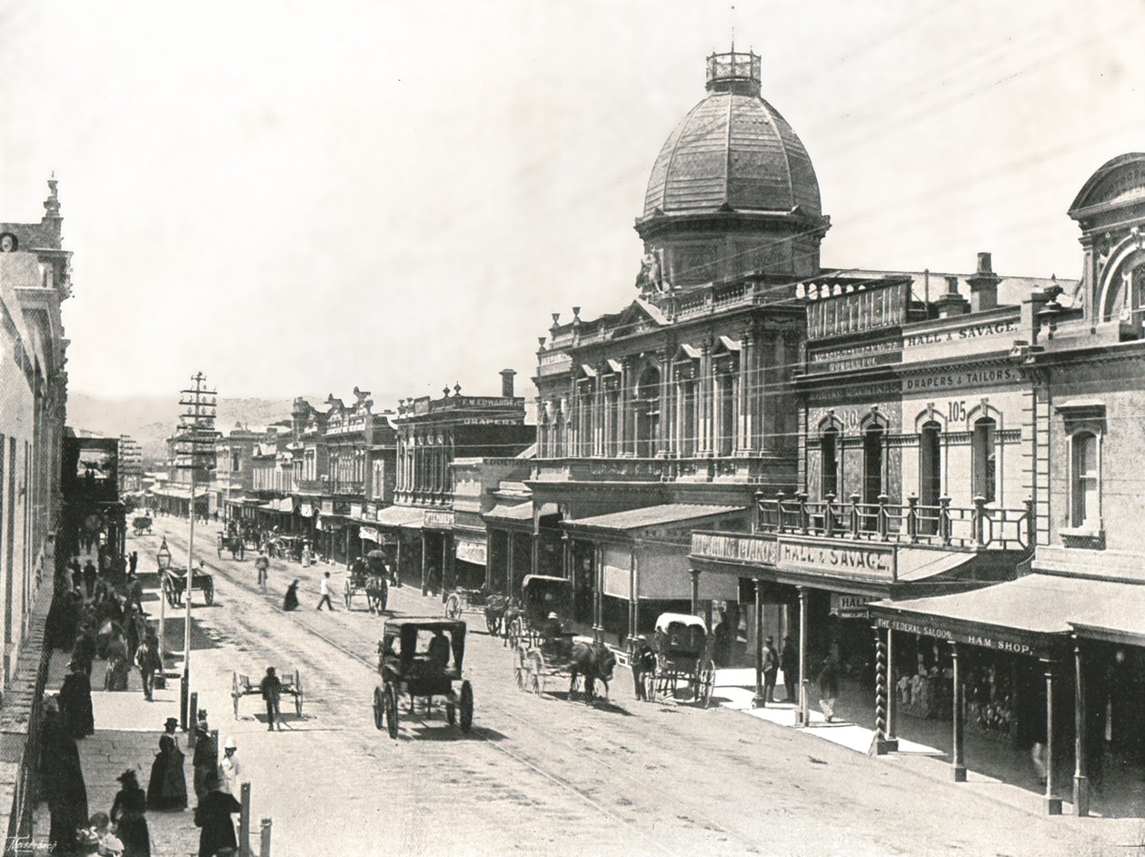 1895年，澳大利亚阿德莱德，Rundle Street。 作者 约克和儿子
