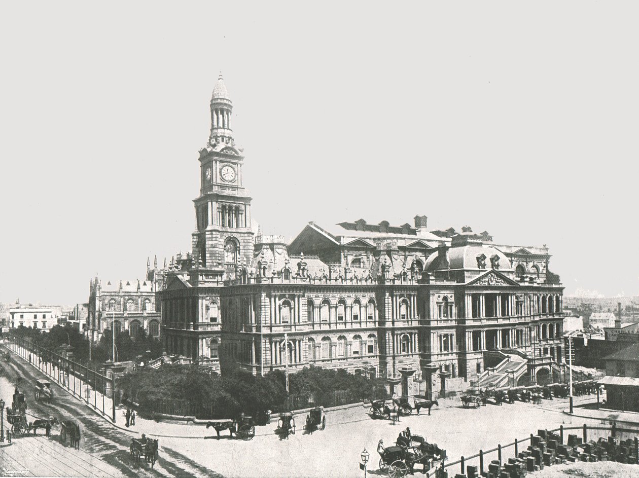1895年，澳大利亚悉尼，新市政厅。 作者 约克和儿子